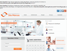 Tablet Screenshot of labsaomarcos.com.br